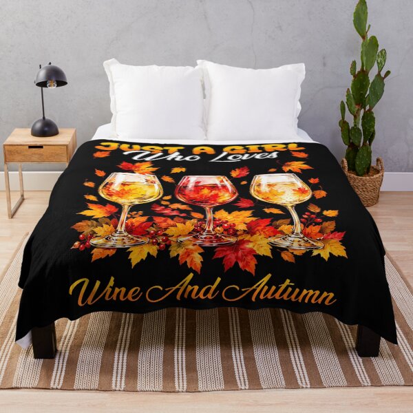 Item preview, Just A Girl Who Loves Wine And Autumn designed and sold by Chromatic-Cubes.
