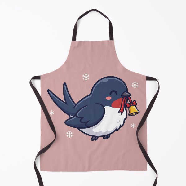 Item preview, Cute Christmas Swallow with Golden Bell designed and sold by Rariks.