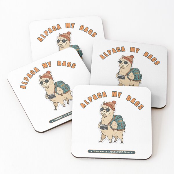 Item preview, Alpaca My Bags Funny Travel Adventure Hipster Alpaca T-Shirt designed and sold by Giobb-Artwork.