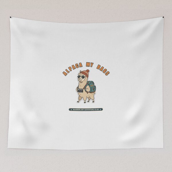 Item preview, Alpaca My Bags Funny Travel Adventure Hipster Alpaca T-Shirt designed and sold by Giobb-Artwork.