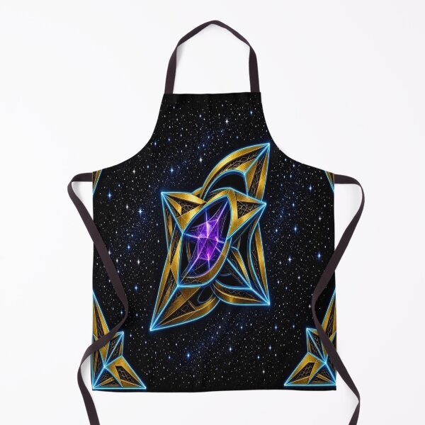 Item preview, Neon Cyber Baroque Talisman - Prismatic Purple Crystal Gold Art designed and sold by Breezes-of-Ida.