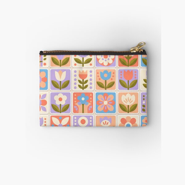 Item preview, Geometric Floral Tile Grid Pattern designed and sold by ASTRAL ART LAB.