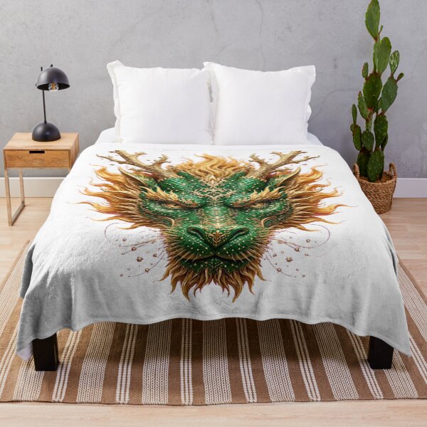 Item preview, Emerald Celestial Dragon Emperor of Stars Fantasy Epic designed and sold by One City Two Children Studio.