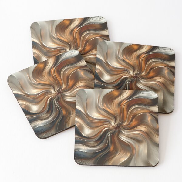 Item preview, Radiant Gold and Bronze Metallic Swirl Digital Art designed and sold by MargaretWiktor.