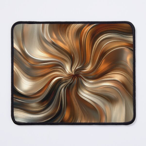 Item preview, Radiant Gold and Bronze Metallic Swirl Digital Art designed and sold by MargaretWiktor.