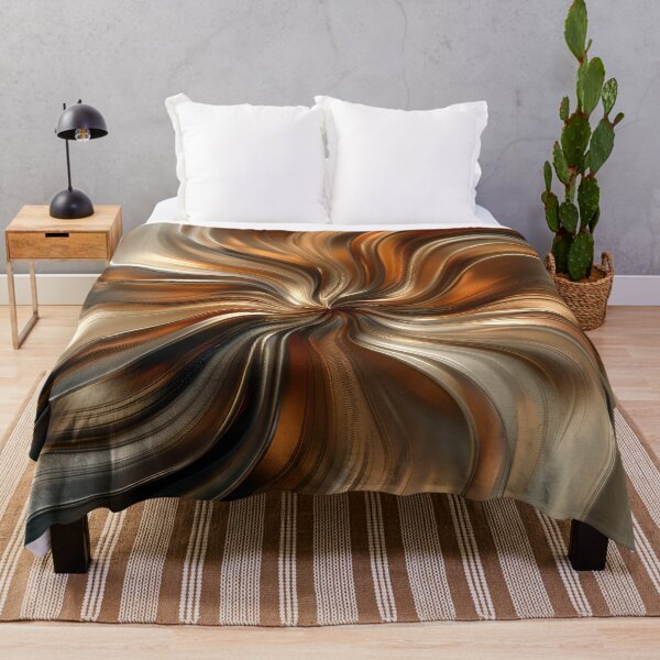 Item preview, Radiant Gold and Bronze Metallic Swirl Digital Art designed and sold by MargaretWiktor.