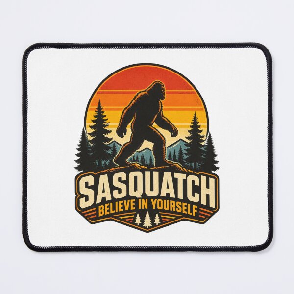 Item preview, Sasquatch Believe in Yourself Sunset Block Font Motivational Design LIMITED EDITION designed and sold by winzesty.
