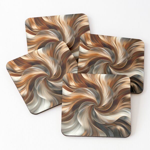 Item preview, Gold and Bronze Metallic Swirl Digital Art designed and sold by MargaretWiktor.