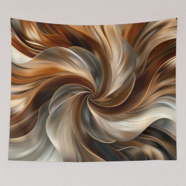 Item preview, Gold and Bronze Metallic Swirl Digital Art designed and sold by MargaretWiktor.