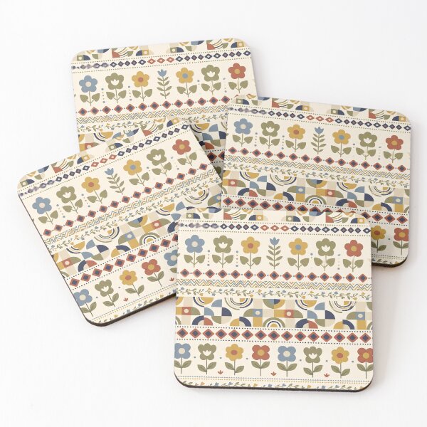 Item preview, Floral Diamond Border Pattern designed and sold by ASTRAL ART LAB.