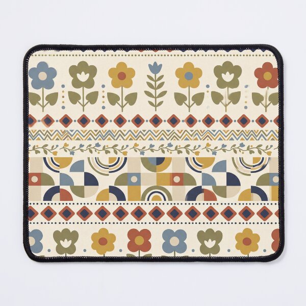 Item preview, Floral Diamond Border Pattern designed and sold by ASTRAL ART LAB.