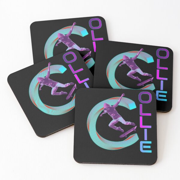 Item preview, Ollie Skateboarder - 3D Retro Neon Skate Trick Art designed and sold by ZJDesignsArt.