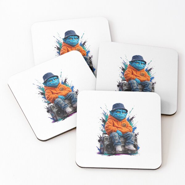 Item preview,  Blue Hip Hop Monster with Boombox Street Style designed and sold by  One City Two Children Studio.