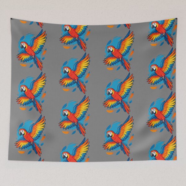 Item preview, Scarlet Macaw Parrot in Flight, Colorful Flying Feathers Wildlife Art designed and sold by TimerX.