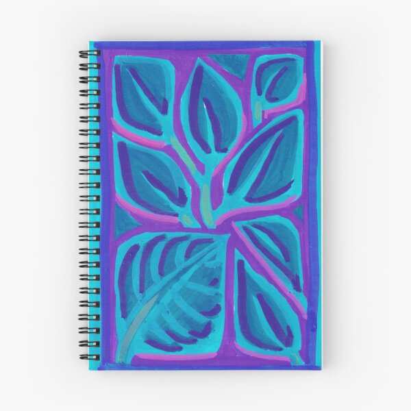 Item preview, abstract leaves on a blue background designed and sold by Antje Wauer.