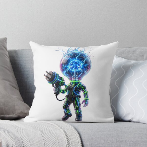 Item preview, Electric Bulb Head Sci-Fi Character Cyberpunk Energy Graphic designed and sold by  One City Two Children Studio.