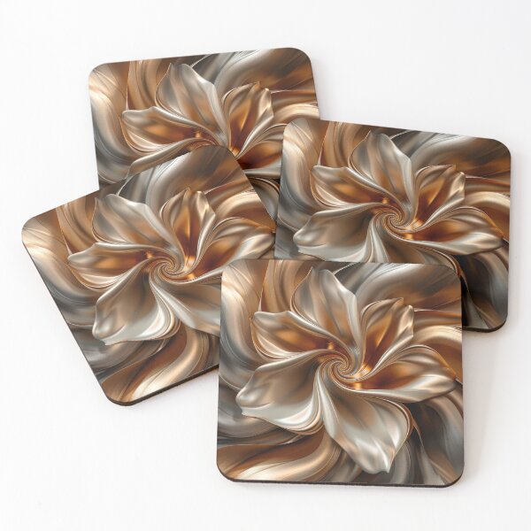 Item preview, Gilded Blossom - Metallic Floral Abstract and Fluid Digital Art designed and sold by MargaretWiktor.