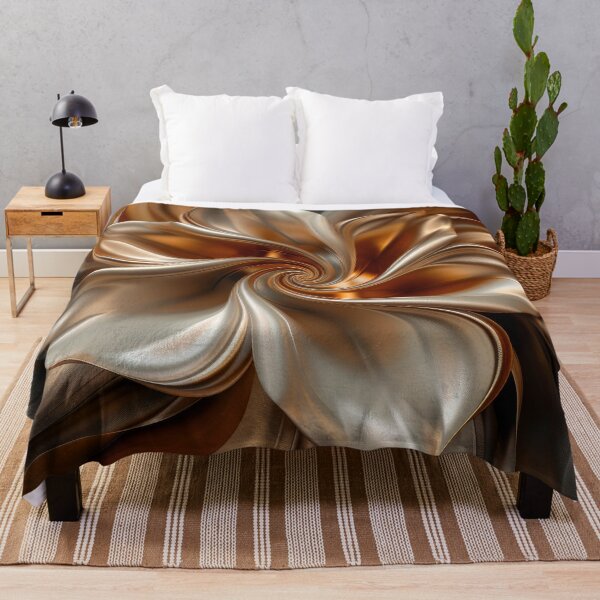 Item preview, Gilded Blossom - Metallic Floral Abstract and Fluid Digital Art designed and sold by MargaretWiktor.