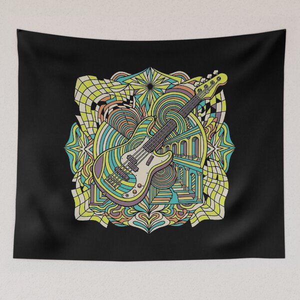 Item preview, Psychedelic Bass Dimension — Abstract Electric Bass Art designed and sold by Etch-art.