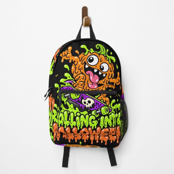 Item preview, Rolling Into Halloween Skateboarding Pumpkin Monster designed and sold by Thai Vibe Studio.