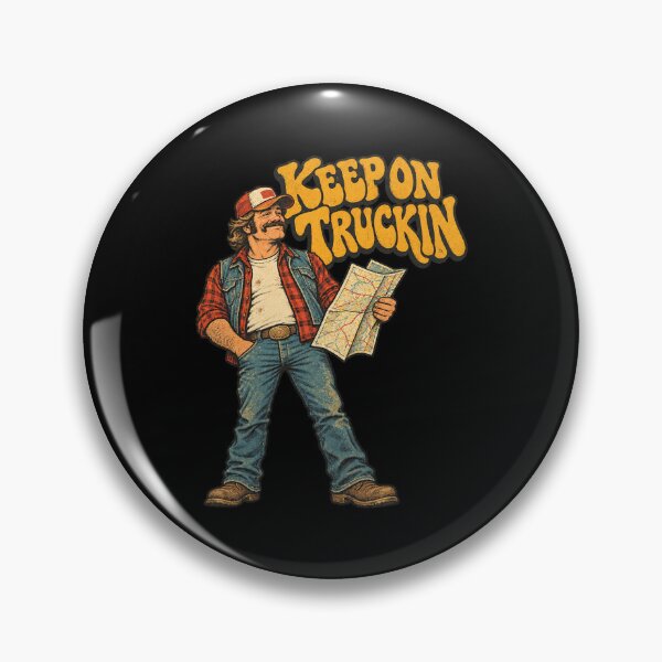 Item preview, Keep On Truckin Retro Trucker designed and sold by Pandaburba.