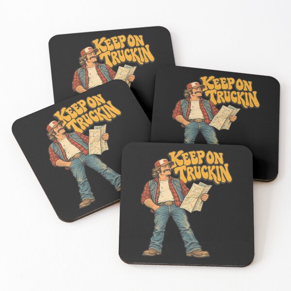 Item preview, Keep On Truckin Retro Trucker designed and sold by Pandaburba.