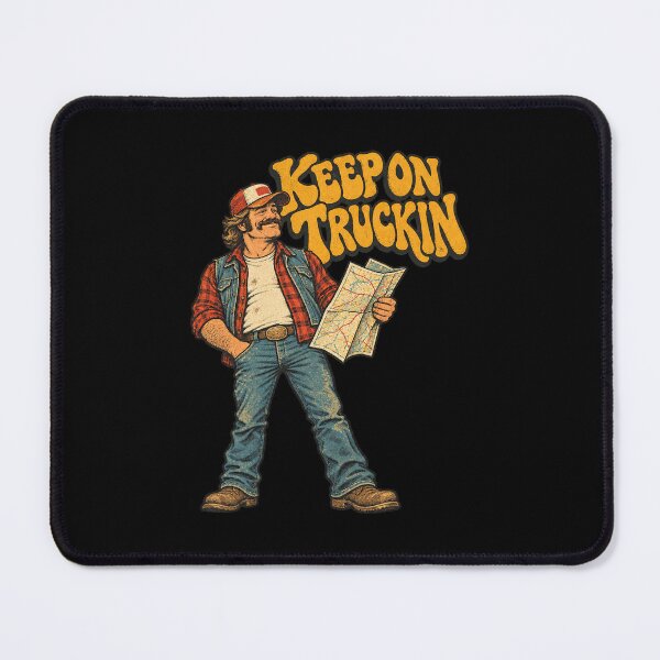Item preview, Keep On Truckin Retro Trucker designed and sold by Pandaburba.