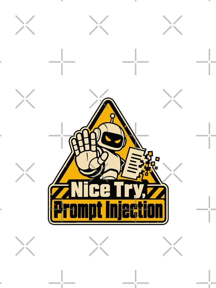 Thumbnail 4 of 4, iPhone Case, Nice Try, Prompt Injection Warning Sign designed and sold by ThreadQuirk.