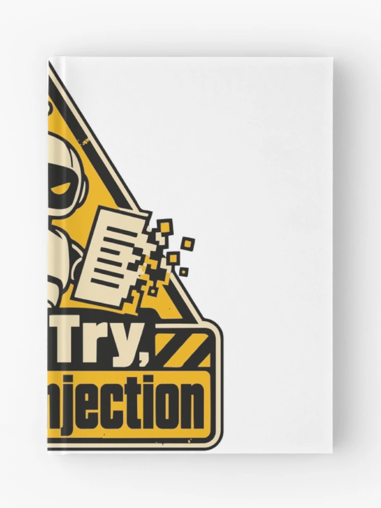 Thumbnail 1 of 3, Journal, Nice Try, Prompt Injection Warning Sign designed and sold by ThreadQuirk.