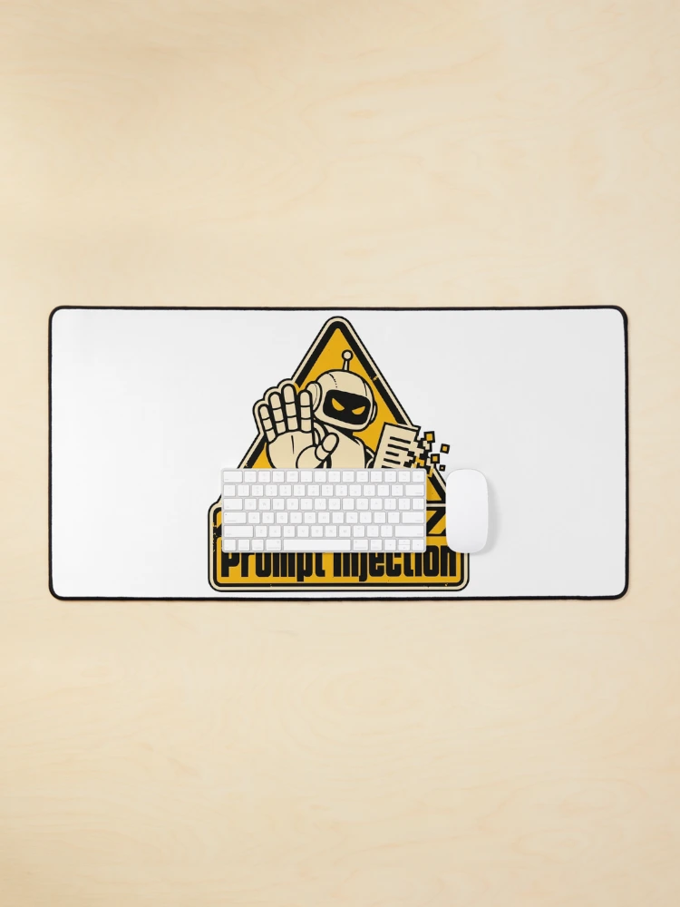 Thumbnail 1 of 5, Mouse Pad, Nice Try, Prompt Injection Warning Sign designed and sold by ThreadQuirk.