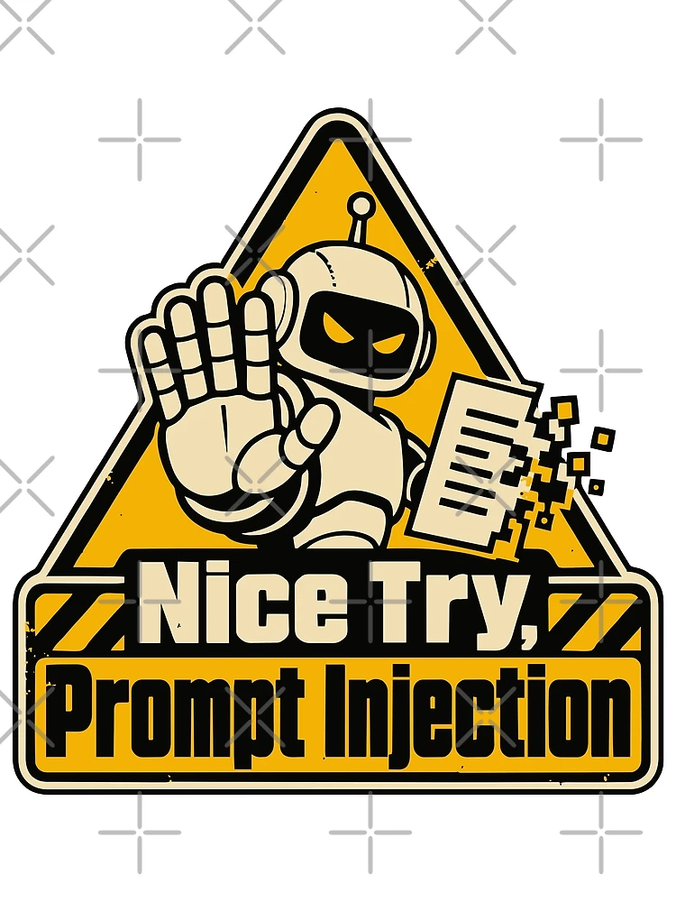 Thumbnail 3 of 3, Scarf, Nice Try, Prompt Injection Warning Sign designed and sold by ThreadQuirk.