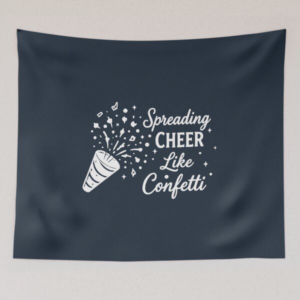 Item preview, Spreading Cheer Like Confetti – Festive Christmas Party Art designed and sold by Tklezardesigns.