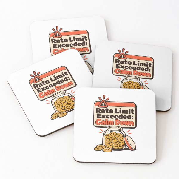 Item preview, Rate Limit Exceeded: Calm Down Token Jar Graphic designed and sold by ThreadQuirk.