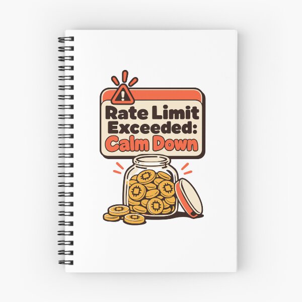 Item preview, Rate Limit Exceeded: Calm Down Token Jar Graphic designed and sold by ThreadQuirk.