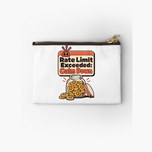 Item preview, Rate Limit Exceeded: Calm Down Token Jar Graphic designed and sold by ThreadQuirk.