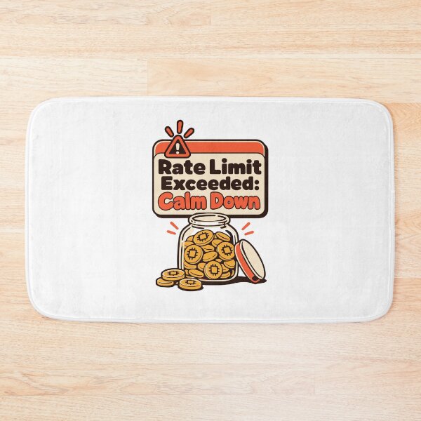 Item preview, Rate Limit Exceeded: Calm Down Token Jar Graphic designed and sold by ThreadQuirk.