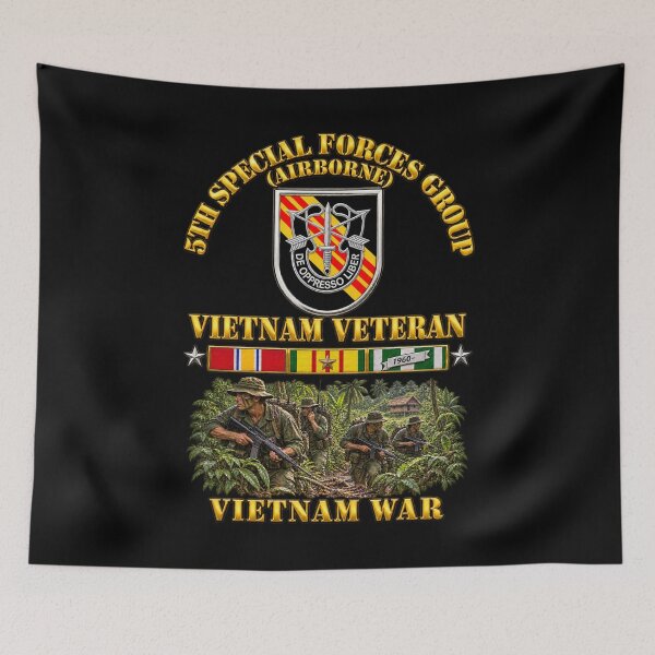 Item preview, 5th Special Forces Group - Vietnam Veteran w VN SVC - with Patrol Scene - 3D - Transparent designed and sold by Military Insignia Products.