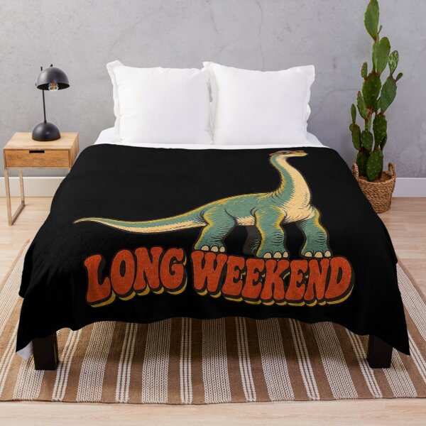 Item preview, Long Weekend Funny Dinosaur designed and sold by Pandaburba.