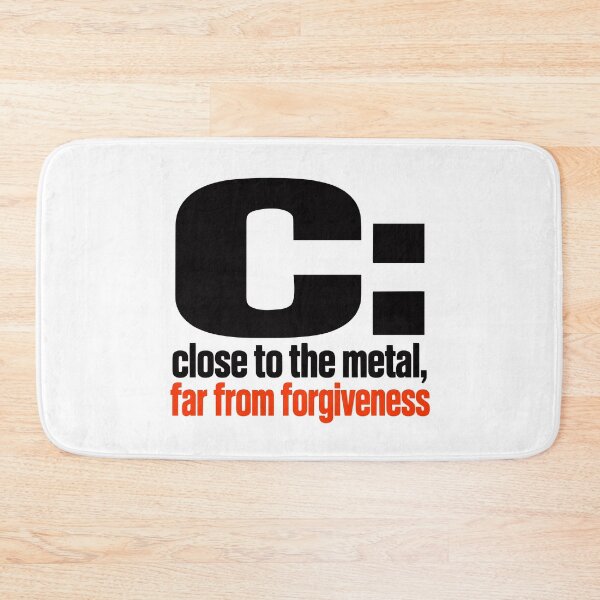 Item preview, Close To The Metal Far From Forgiveness Funny Programmer Typography designed and sold by ThreadQuirk.