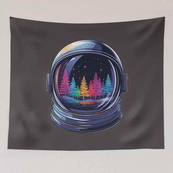 Item preview, Space Landscape Astronaut Helmet designed and sold by MargaretPolanco.