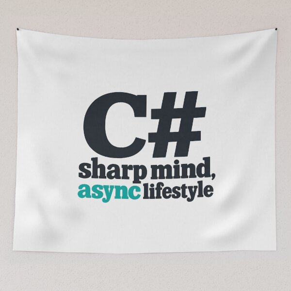 Item preview, C Sharp Mind Async Lifestyle Programming Typography Design designed and sold by ThreadQuirk.