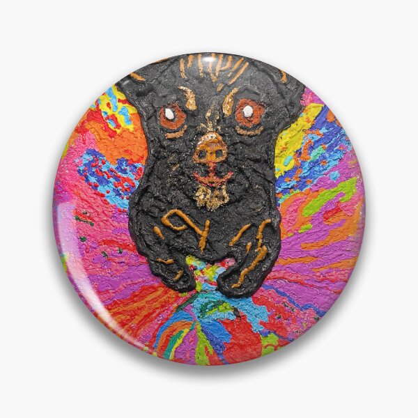 Item preview, Guardian of Hearts – Colourful Chihuahua and Heart Art  designed and sold by BuffyBuffers.
