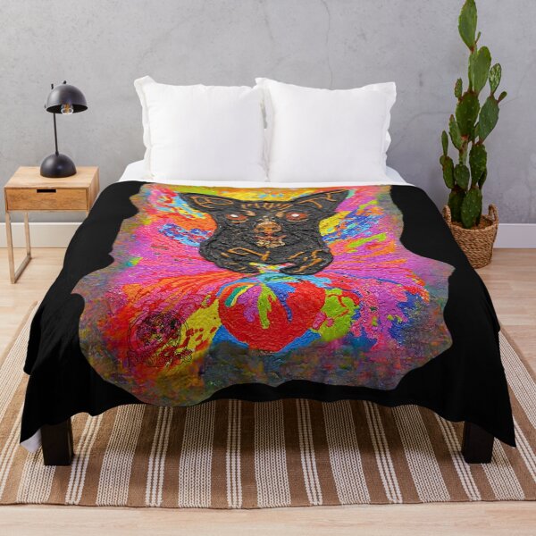 Item preview, Guardian of Hearts – Colourful Chihuahua and Heart Art designed and sold by BuffyBuffers.