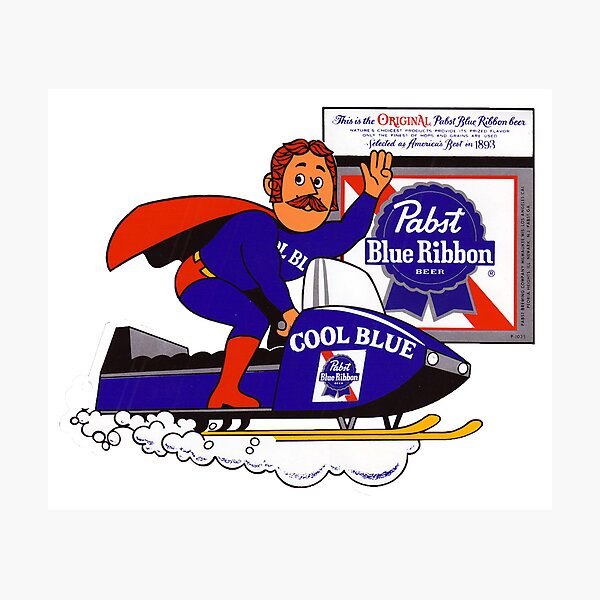 Item preview, Pabst Cool Blue Snowmobiler designed and sold by BobbyBoy63.
