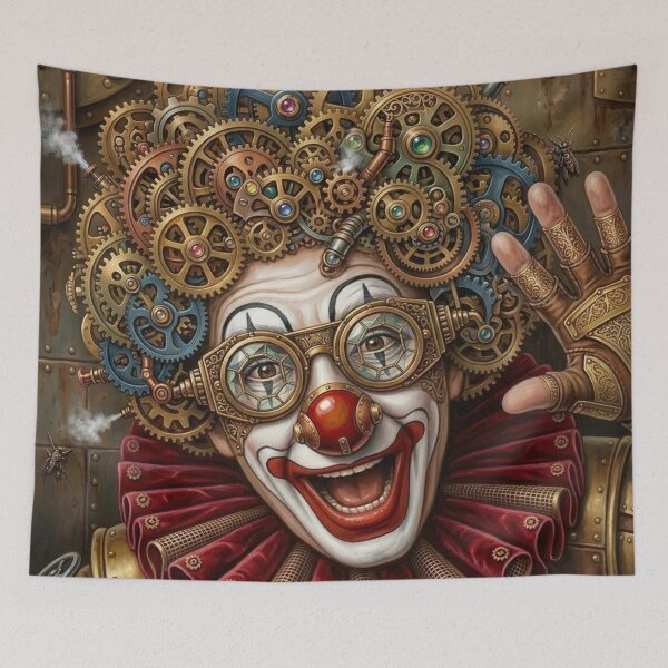 Item preview, Steampunk Clown with Clockwork Hair designed and sold by FVO-italydesign.