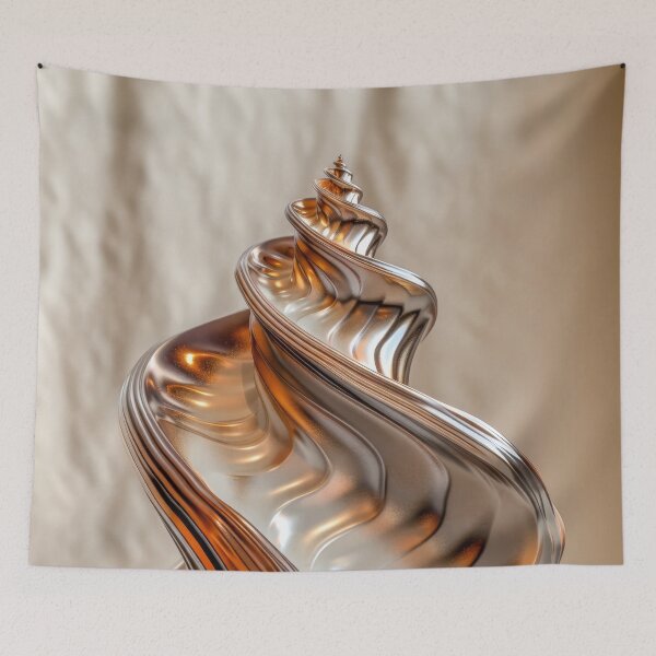Item preview, Metallic Spiral Shell - Modern Minimalist Art designed and sold by MargaretWiktor.