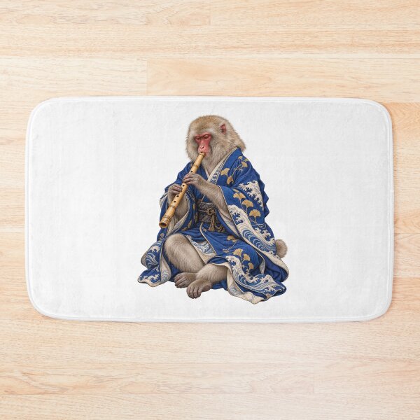 Item preview, Snow Monkey Playing a Bamboo Flute designed and sold by Mono.fi Studios.