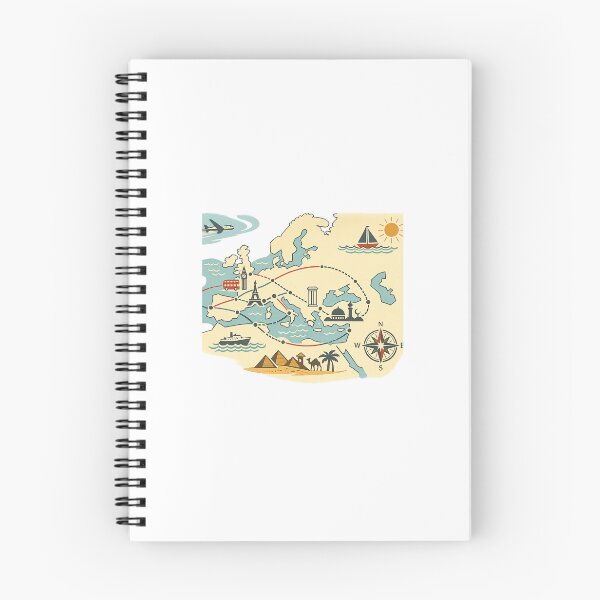 Item preview, Vintage Map Travel Routes designed and sold by Le Grand Requin.