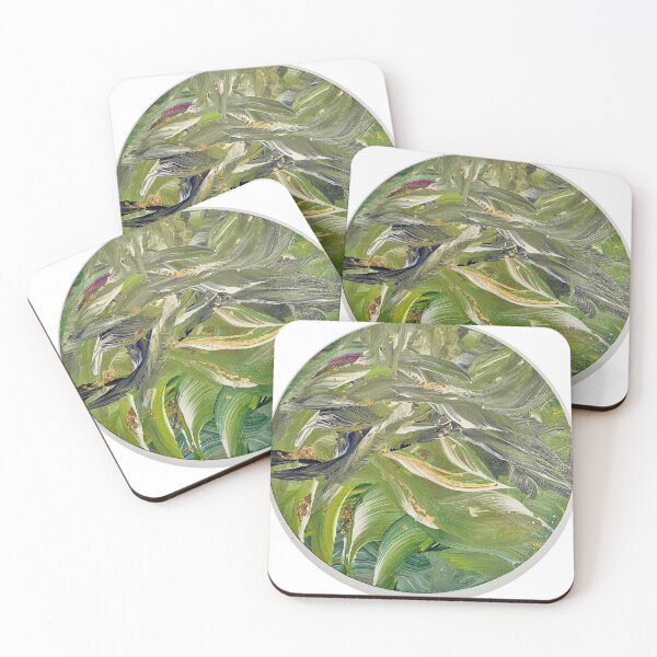 Item preview,  Green and Gold Abstract  designed and sold by www.ArtPal.com/millieesch.