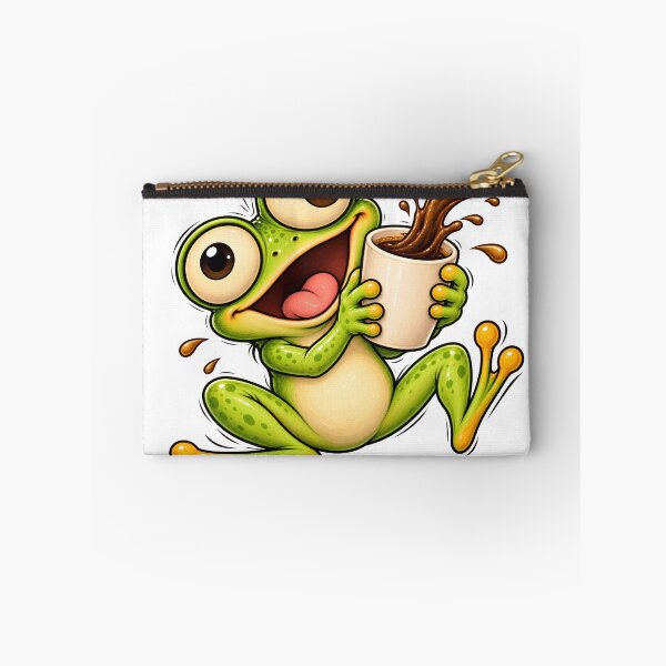 Item preview, Funny Coffee Frog – Crazy Caffeine Lover | Cute Green Frog designed and sold by CalmMandala.